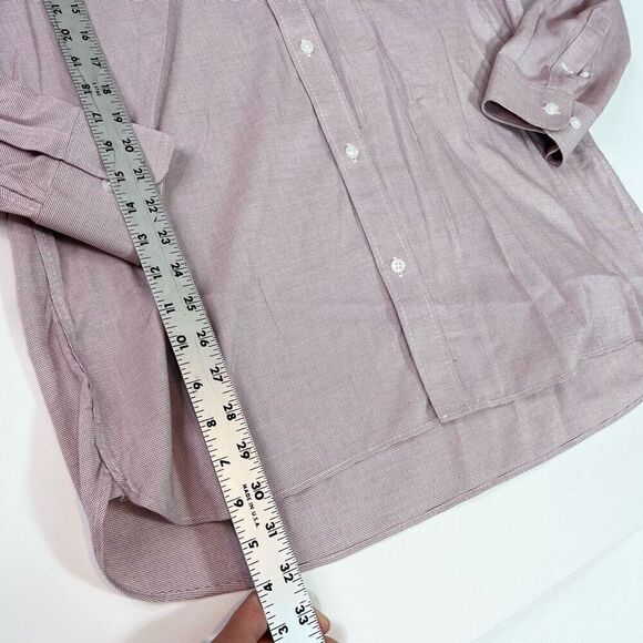 Bonobos Button-Up Shirt Mens 17/36 Red Cotton Tailored Slim Fit Long Sleeve - Picture 3 of 9